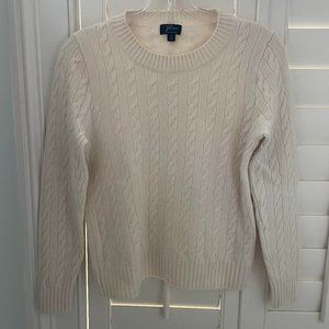 J. Crew Women's Cashmere Cable Sweater, Size Sm